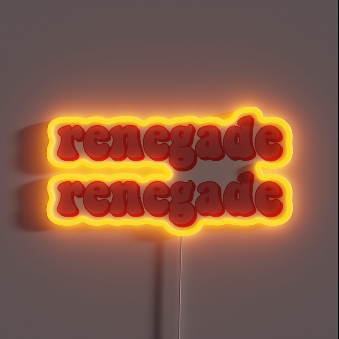 Renegade Tik Tok Song RGB Neon Sign Renegade Tik Tok Song RGB Neon Sign