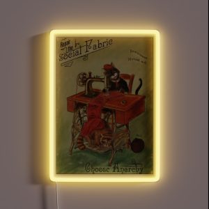 Repair The Social Fabric Cat And Anarchy RGB Neon Sign Repair The Social Fabric Cat And Anarchy RGB Neon Sign