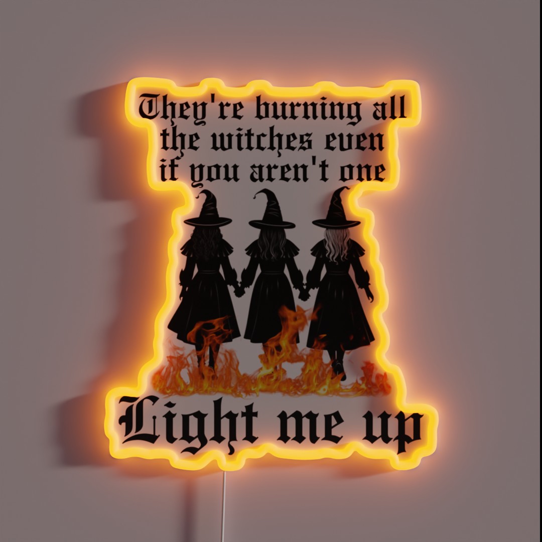 Reputation They Re Burning All The Witches RGB Neon Sign Reputation They Re Burning All The Witches RGB Neon Sign
