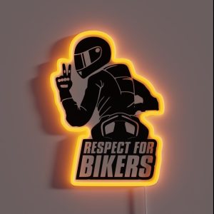 Respect For Bikers Ducati Streetfighter V4 Black RGB Neon Sign