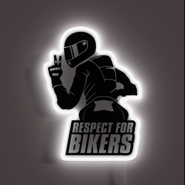 Respect For Bikers Kawasaki Z900 Black RGB Neon Sign