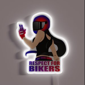 Respect For Female Bikers RGB Neon Sign