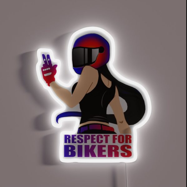 Respect For Female Bikers RGB Neon Sign