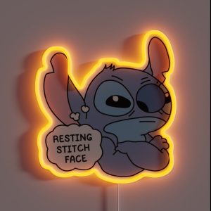 Resting Stitch Face RGB Neon Sign Resting Stitch Face RGB Neon Sign