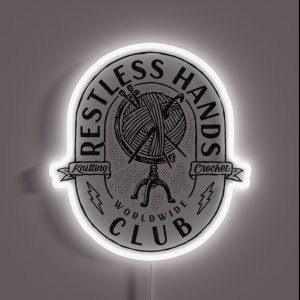 Restless Hands Club Black RGB Neon Sign
