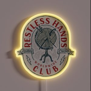 Restless Hands Club Red RGB Neon Sign