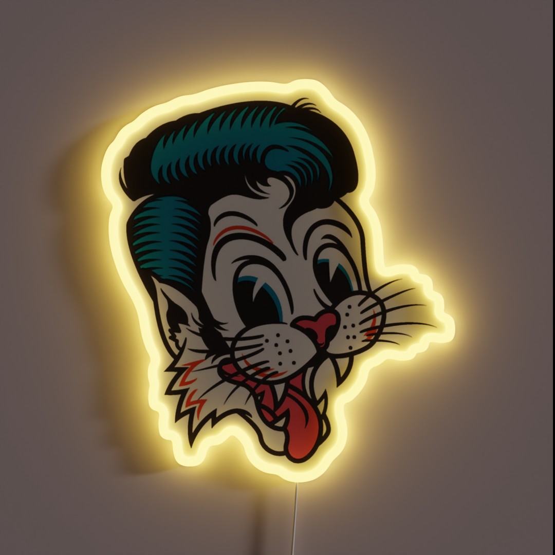 Retro Band Stray Cats RGB Neon Sign Retro Band Stray Cats RGB Neon Sign