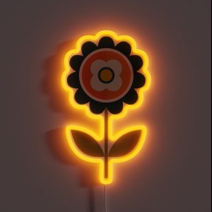 Retro Daisy Orange And Cream RGB Neon Sign Retro Daisy Orange And Cream RGB Neon Sign