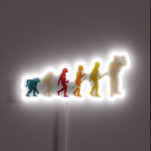 Retro Darts Player Evolution RGB Neon Sign