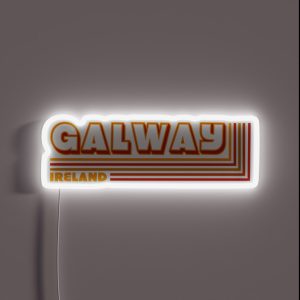 Retro Galway Ireland Traveler RGB Neon Sign Retro Galway Ireland Traveler RGB Neon Sign
