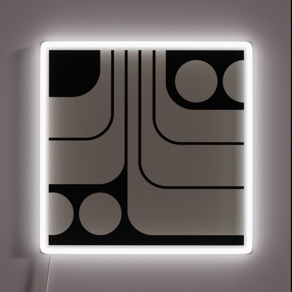 Retro Geometric Design 674 RGB Neon Sign