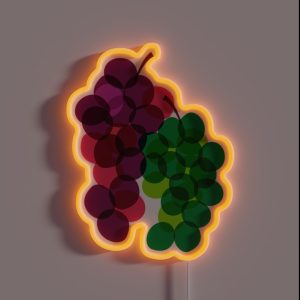 Retro Grapes RGB Neon Sign