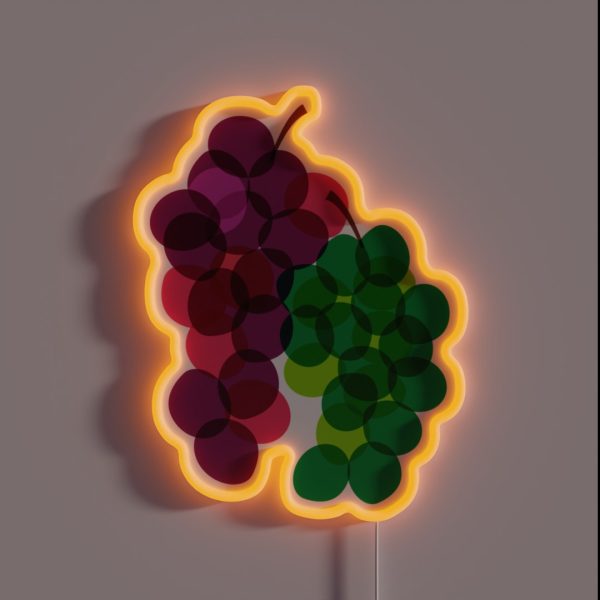 Retro Grapes RGB Neon Sign