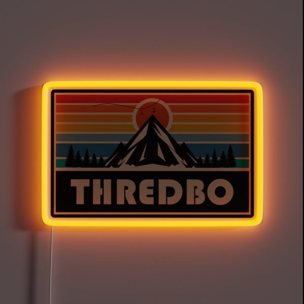 Retro Mountain Gondola Thredbo Ski Resort RGB Neon Sign