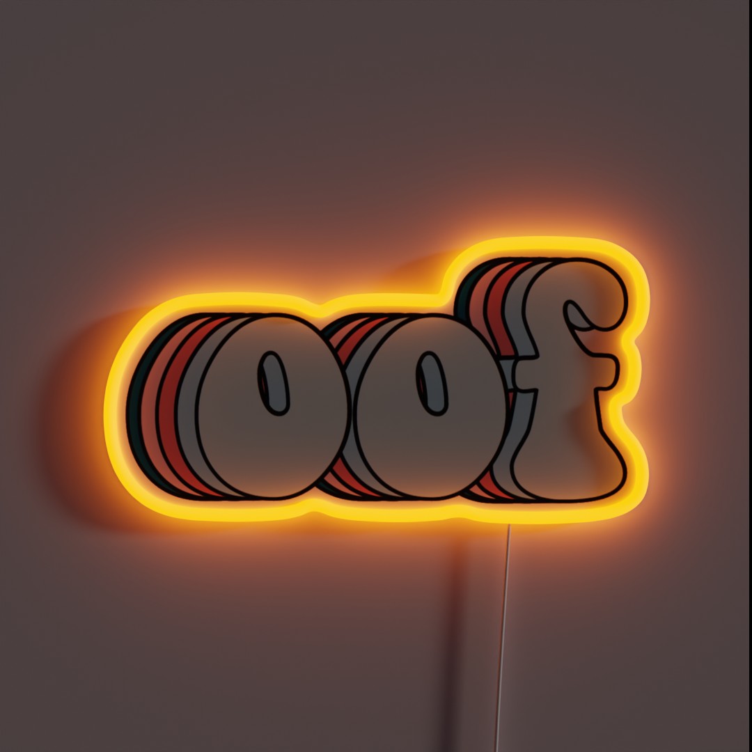 Retro Oof RGB Neon Sign Retro Oof RGB Neon Sign