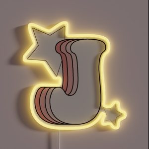 Retro Pink J RGB Neon Sign Retro Pink J RGB Neon Sign