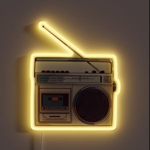 Retro Radio Boombox RGB Neon Sign