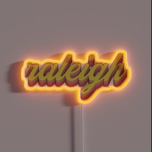 Retro Raleigh RGB Neon Sign