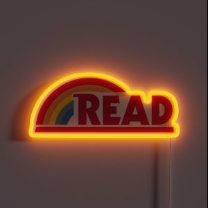 Retro Reading Rainbow Read Parody Teacher Student Avid Reader Book Club Reading Graphic RGB Neon Sign Retro Reading Rainbow Read Parody Teacher Student Avid Reader Book Club Reading Graphic RGB Neon Sign