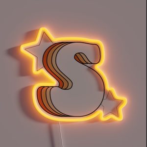 Retro S Orange RGB Neon Sign Retro S Orange RGB Neon Sign