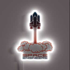Retro Space Engineers Logo RGB Neon Sign Retro Space Engineers Logo RGB Neon Sign