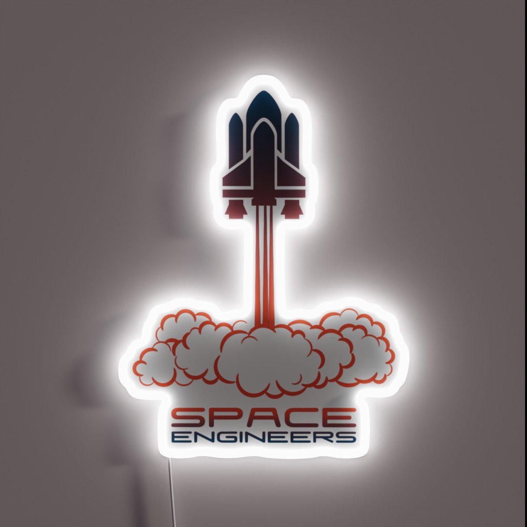 Retro Space Engineers Logo RGB Neon Sign Retro Space Engineers Logo RGB Neon Sign
