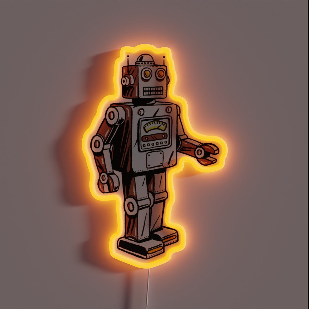 Retro Toy Robot RGB Neon Sign Retro Toy Robot RGB Neon Sign