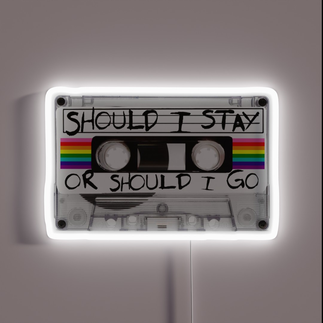 Retro Vintage Cassette Tape 80s Stranger RGB Neon Sign Retro Vintage Cassette Tape 80s Stranger RGB Neon Sign