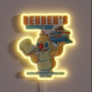 Reuben S Sandwich Shop RGB Neon Sign