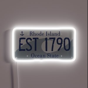 Rhode Island RGB Neon Sign