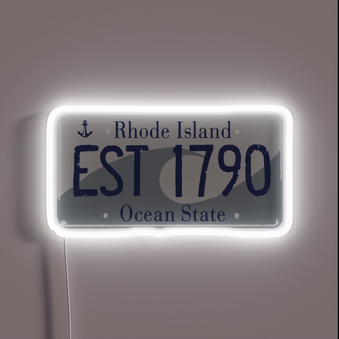 Rhode Island RGB Neon Sign Rhode Island RGB Neon Sign