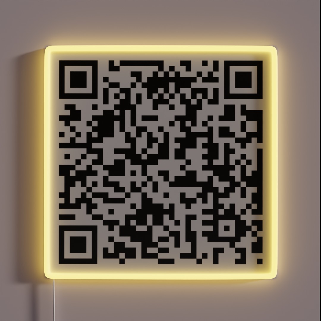 Rick Roll QR RGB Neon Sign Rick Roll QR RGB Neon Sign