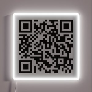 Rickroll QR Code For Pranks RGB Neon Sign
