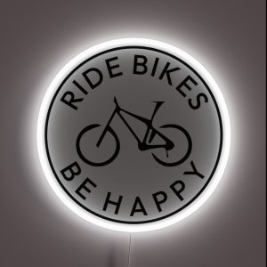 Ride Bikes Be Happy Mountain Bike Biker RGB Neon Sign Ride Bikes Be Happy Mountain Bike Biker RGB Neon Sign