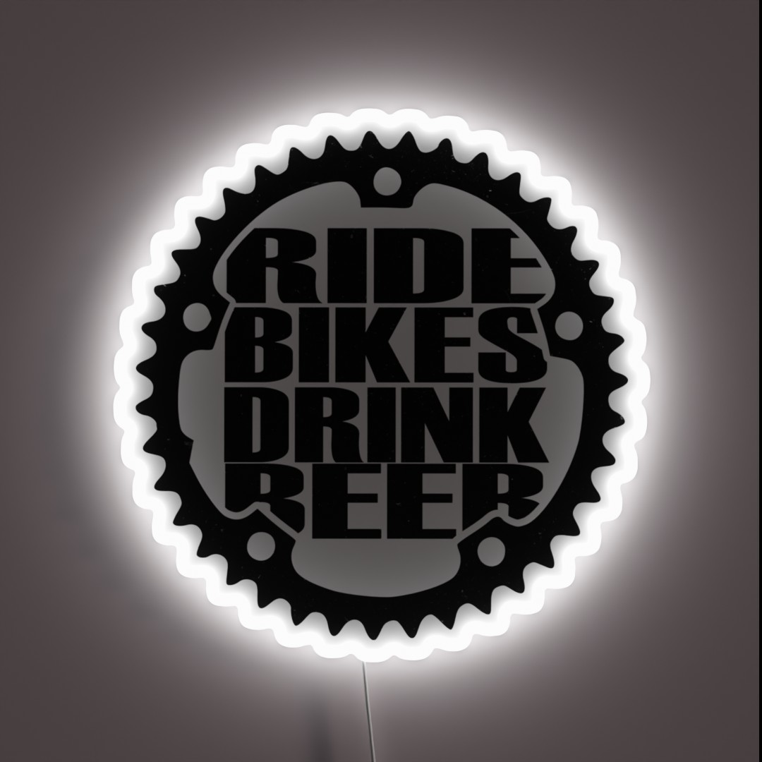 Ride Bikes Drink Beer RGB Neon Sign Ride Bikes Drink Beer RGB Neon Sign