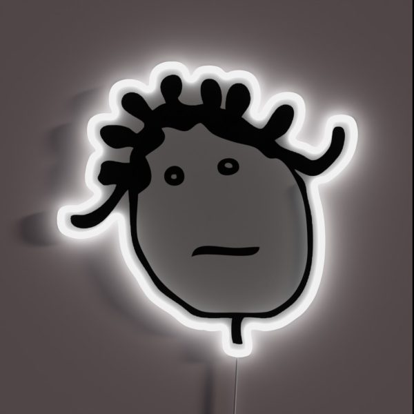 Rihanna Stick Figure Head Logo RGB Neon Sign