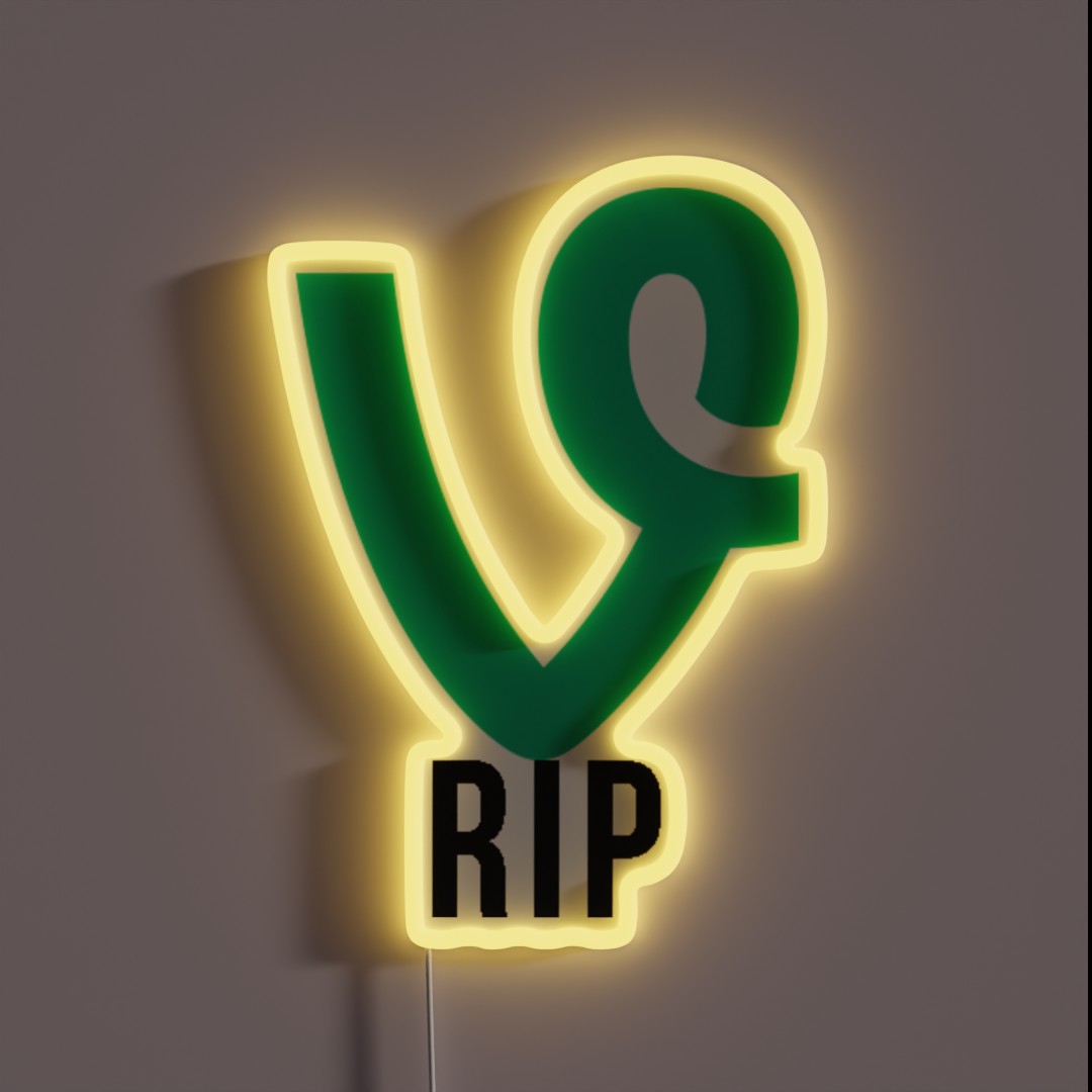 RIP Vine RGB Neon Sign RIP Vine RGB Neon Sign