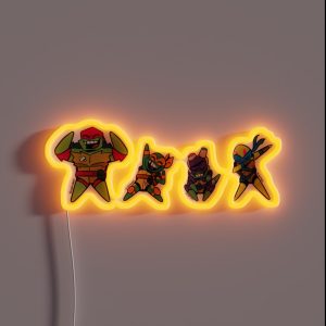 Rise Of The TMNT Chibis RGB Neon Sign