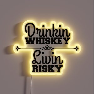 Risky Whiskey RGB Neon Sign