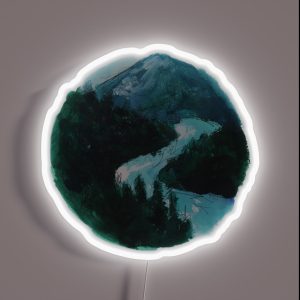 River And Mountains Illustration RGB Neon Sign River And Mountains Illustration RGB Neon Sign
