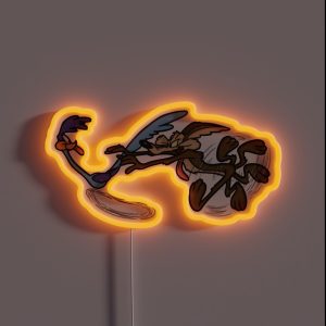 Roadrunner El Correcaminos Coyote RGB Neon Sign