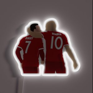 Robben And Ribery Block Art RGB Neon Sign