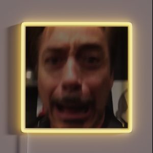 Robert Downey Jr Reaction Pic RGB Neon Sign