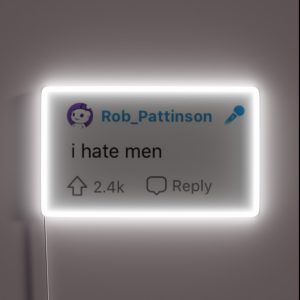 Robert Pattinson Reddit RGB Neon Sign