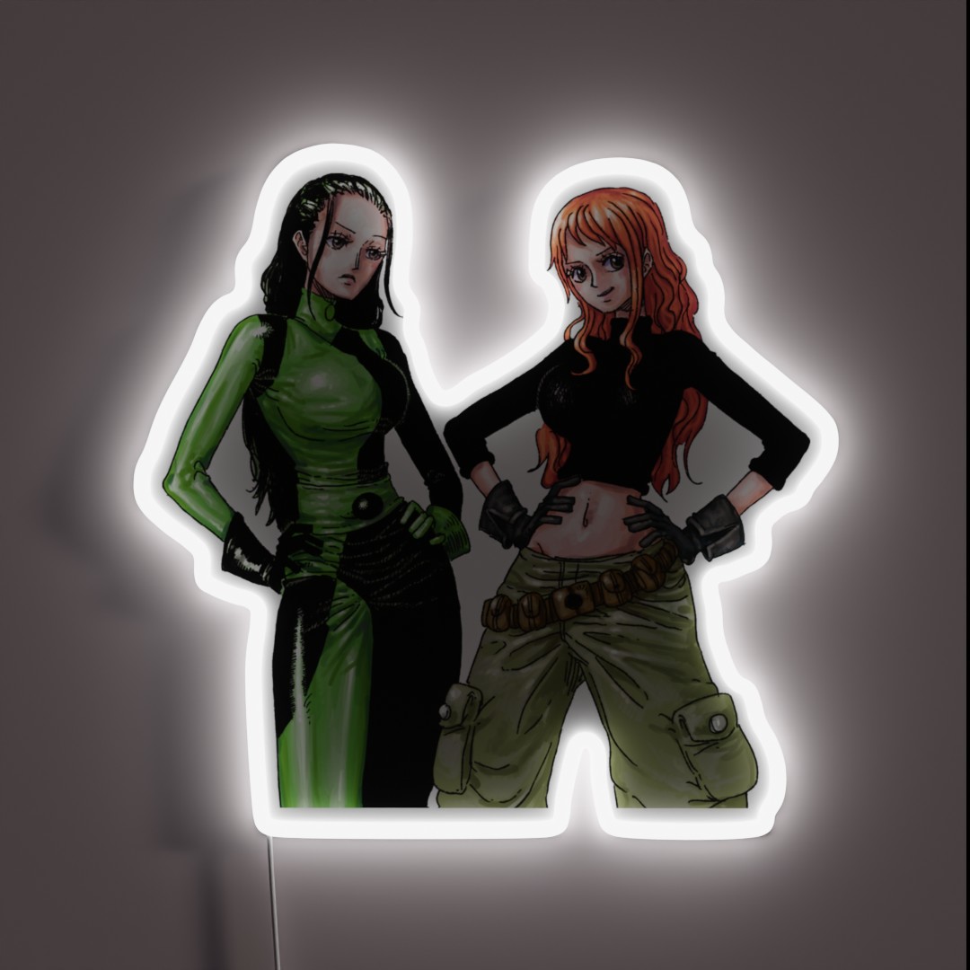 Robin And Nami As Shego And Kim Possible One RGB Neon Sign Robin And Nami As Shego And Kim Possible One RGB Neon Sign