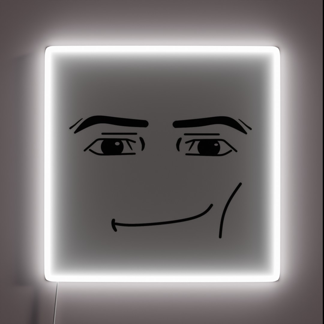 Roblox Man Face RGB Neon Sign Roblox Man Face RGB Neon Sign