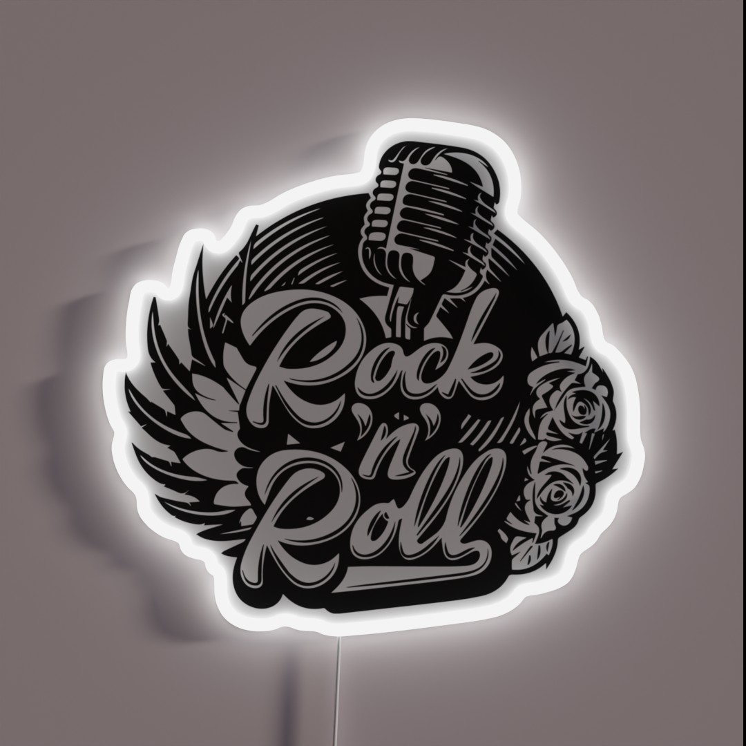 Rock 50s Rockabilly Music Rock And Roll RGB Neon Sign Rock 50s Rockabilly Music Rock And Roll RGB Neon Sign