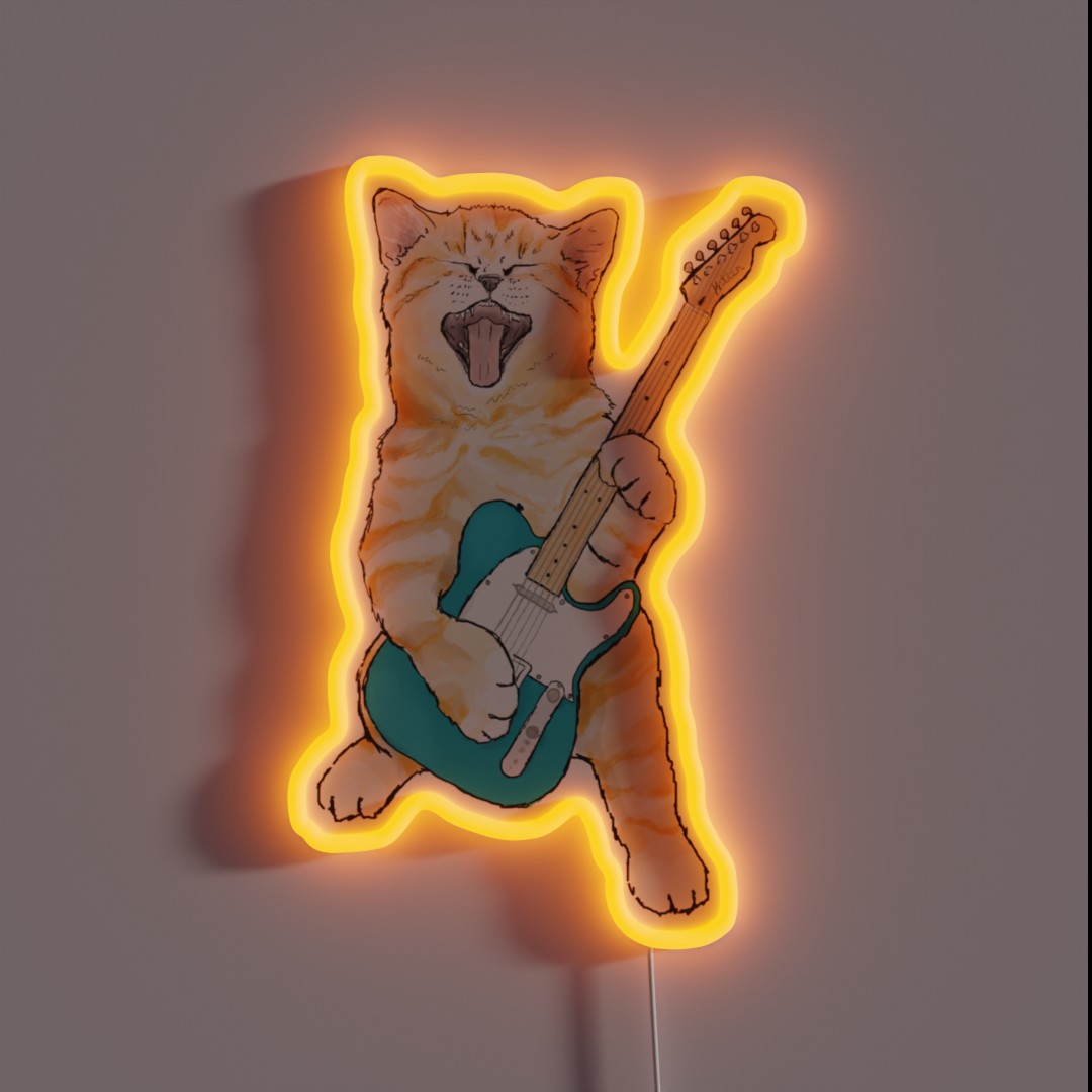 Rock And Roll Kitten RGB Neon Sign Rock And Roll Kitten RGB Neon Sign