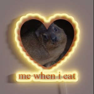 Rock Hyrax Awawa Love Heart RGB Neon Sign Rock Hyrax Awawa Love Heart RGB Neon Sign