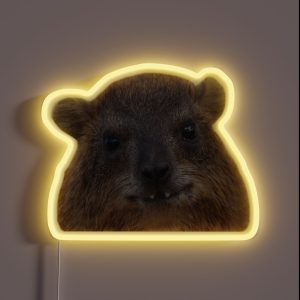 Rock Hyrax Face RGB Neon Sign Rock Hyrax Face RGB Neon Sign